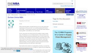 
                            8. Durham Online MBA | FIND MBA