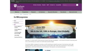 
                            1. Durham University Business School : Our MBA …