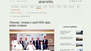 
                            3. Dussur, Aramco and HHI sign joint venture | Arab News