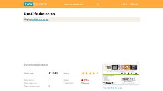 
                            1. Dut4life.dut.ac.za: Dut4life Student Email - Easy Counter