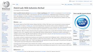 
                            7. Dutch Lady Milk Industries Berhad - Wikipedia