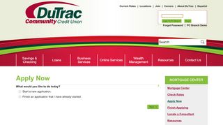 
                            8. DuTrac Mortgage Online Center - Apply Now