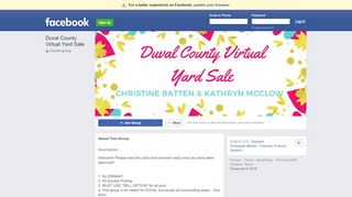 
                            8. Duval County Virtual Yard Sale Public Group | Facebook