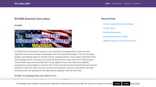 
                            9. DV-2020 American Visa Lottery Program now accepts Entries.