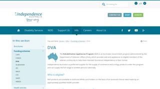 
                            3. DVA - Independence Australia