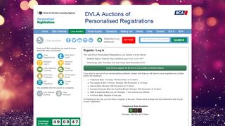 
                            5. DVLA Auctions | Register / Log In