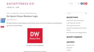 
                            8. Dw Sports Fitness Members Login | Kayafitness.co
