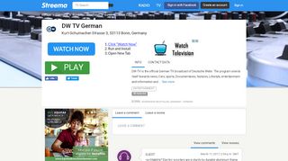 
                            8. DW TV German - Bonn - Watch Online