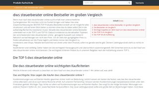 
                            9. dws steuerberater online - Produkt-fuchs24.de