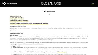 
                            8. DXC DXC Global Pass - Help - Login
