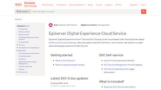
                            9. DXC Service | Episerver Developer Community