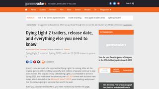 
                            7. Dying Light 2 E3 2019 trailer, release date, and ...