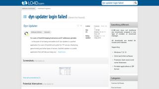 
                            1. Dyn Updater login failed - LO4D.com