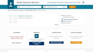 
                            8. Dynamic Quest, Inc. | Better Business Bureau® Profile
