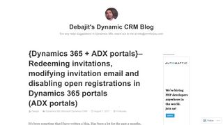
                            9. {Dynamics 365 + ADX portals}–Redeeming invitations, modifying ...