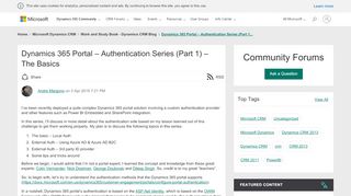 
                            5. Dynamics 365 Portal – Authentication Series (Part 1) – The Basics ...