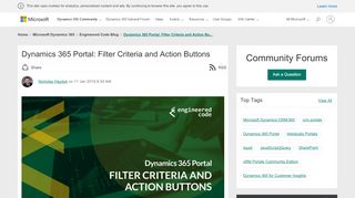 
                            3. Dynamics 365 Portal: Filter Criteria and Action Buttons - Microsoft ...