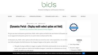 
                            2. {Dynamics Portal :: Display multi-select option set field}