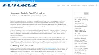 
                            3. Dynamics Portals Field Validation | FutureZ Consulting