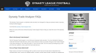 
                            6. Dynasty Trade Analyzer FAQs - Dynasty League Football