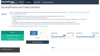 
                            7. DynastyProcess.com Trade Calculator - Apps