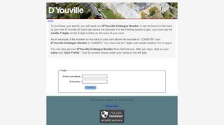 
                            9. D'Youville Parking Permits - Login