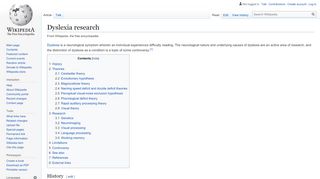 
                            3. Dyslexia research - Wikipedia