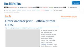 
                            4. E Aadhaar card reprint- How to print your Aadhaar card ...