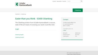 
                            8. E-Banking - bei der St.Galler Kantonalbank