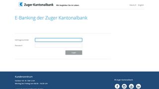 
                            8. E-Banking der Zuger Kantonalbank