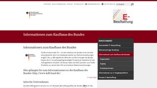 
                            6. E-Beschaffung - Informationen zum Kaufhaus des Bundes