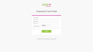 
                            6. E-CARE Portal By ZONG - Login