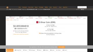 
                            2. E-Dinar Coin (EDR) Overview | CryptoRival