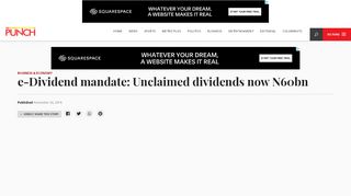 
                            9. e-Dividend mandate: Unclaimed dividends now N60bn – Punch ...