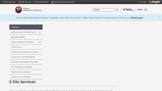 
                            1. E-File Services | Arizona Department of Revenue