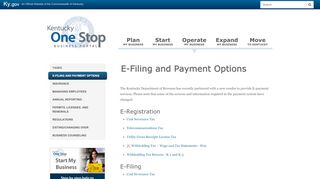 
                            6. E-Filing and Payment Options - Kentucky One Stop