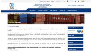 
                            1. E-Filing at ICD/TKD - Container Corporation of India Ltd