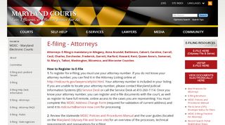 
                            5. E-filing - Attorneys | Maryland Courts