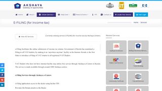 
                            7. E-FILING (for income tax) - akshaya.kerala.gov.in