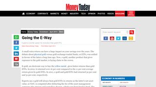 
                            2. E-gold is a better option for investors than gold ETFs - Business Today