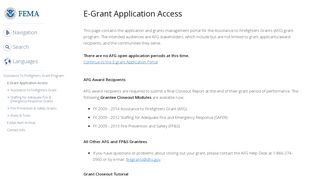 
                            4. E-Grant Application Access | FEMA.gov