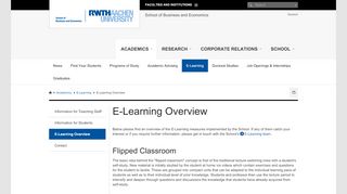 
                            7. E-Learning Overview - RWTH AACHEN UNIVERSITY School of ...