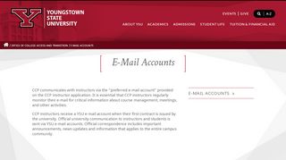 
                            6. E-Mail Accounts | YSU