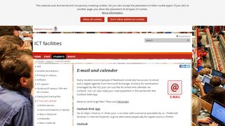 
                            1. E-mail and calender - ICT Facilities - ru.nl