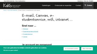 
                            2. E-mail, Canvas, e-studentservice, wifi, intranet - KdG