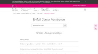 
                            4. E-Mail Center Funktionen: FAQ-Übersicht | Telekom …