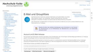 
                            2. E-Mail - Dokumentation des Rechenzentrums - Hochschule ...