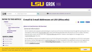 
                            8. E-mail & E-mail Addresses at LSU (@lsu.edu) - …