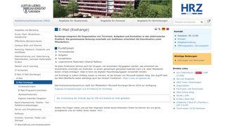 
                            2. E-Mail (Exchange) — Hochschulrechenzentrum (HRZ)