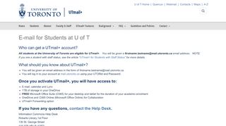 
                            9. E-mail for Students at U of T | UTmail+UTmail+